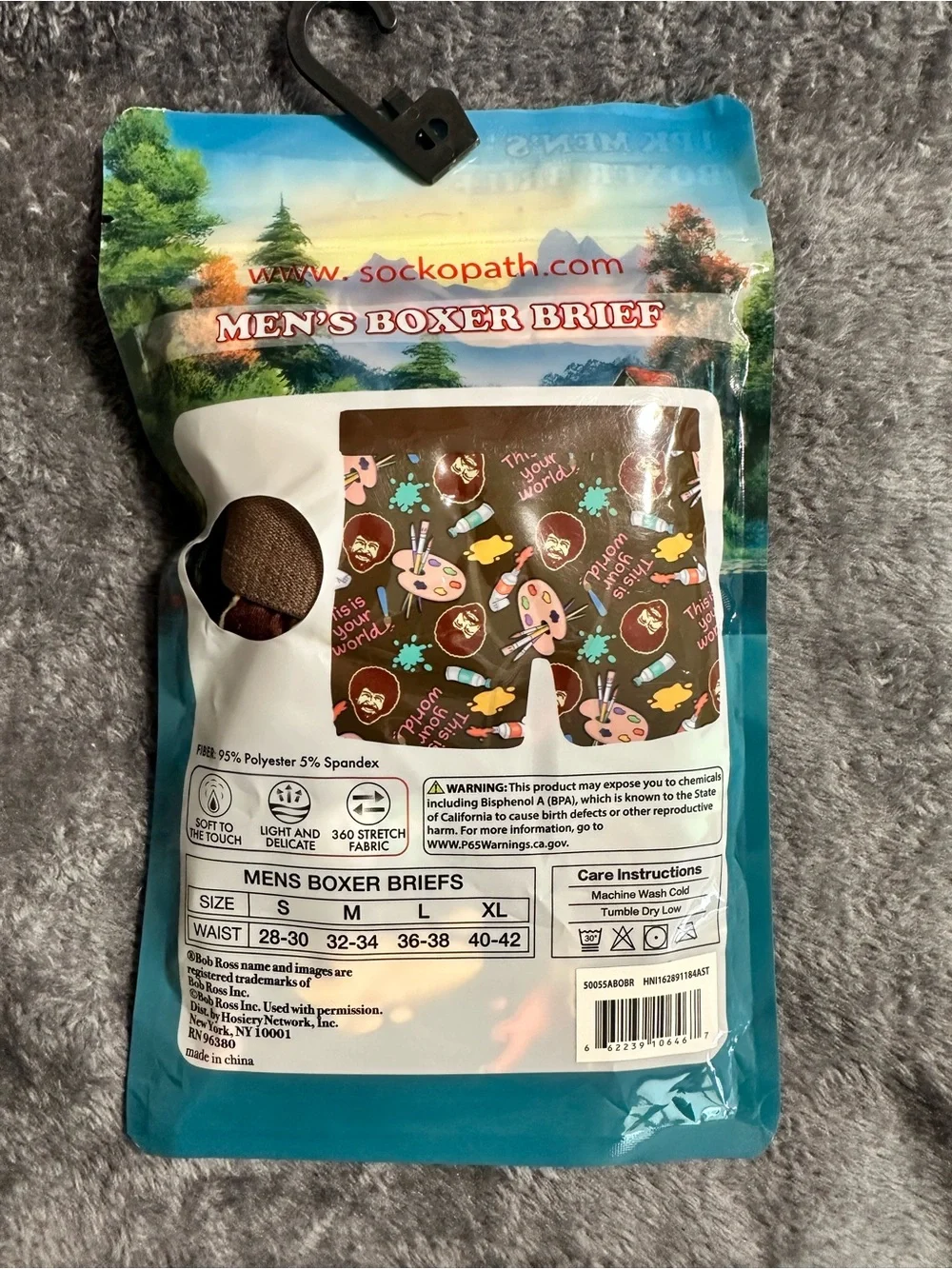 Men’s Boxer Briefs - Brown Paint Palette Print Size L(36-38)